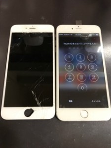iPhone6sPlus画面割れ修理