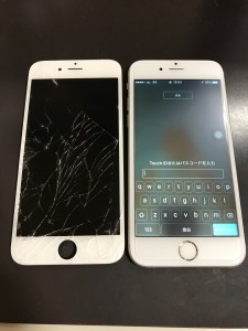 iPhone6s液晶画面割れ