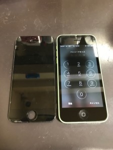 iPhone5c 液晶画面修理