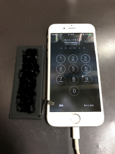 iPhone6と消耗したバッテリー