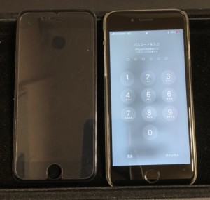 映らなくなった画面と修理後のiPhone6s