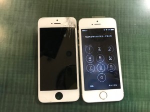 iPhone5s 画面割れ修理