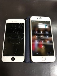 iPhone6s画面割れ修理