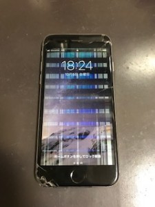 液晶不良のiPhone6