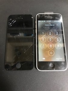 iPhone5c 画面割れ修理