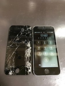 iPhoneSE液晶画面割れ修理