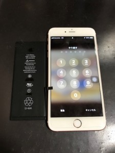 iPhone6sPlusバッテリー交換