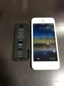 iPhone5 バッテリー交換
