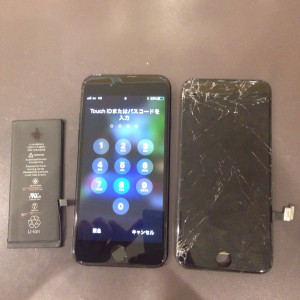 iPhone7 画面＋バッテリー修理