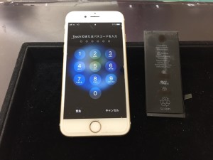iPhone6sバッテリー交換