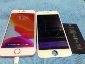 iPhone6S2か所同時修理